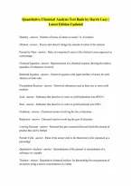 Test Bank for Quantitative Chemical Analysis by Daniel C Harris Charles A Lucy Exam with correct Answers