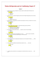 Modern Refrigeration and Air Conditioning Chapter 47 Review Questions and Answers