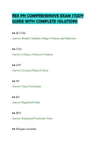 Rex Pn Comprehensive Exam Study&NewLine;Guide With Complete Solutions