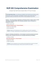 NUR 283 Comprehensive Examination&NewLine;Complete High-Yield Practice Question Bank &lpar;170 Focus Concepts&rpar;