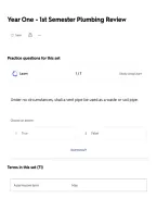 Year One &ndash; First Semester Plumbing Review &vert; Practice Questions&comma; Answers & Plumbing Exam Study Guide 2026&sol;2027