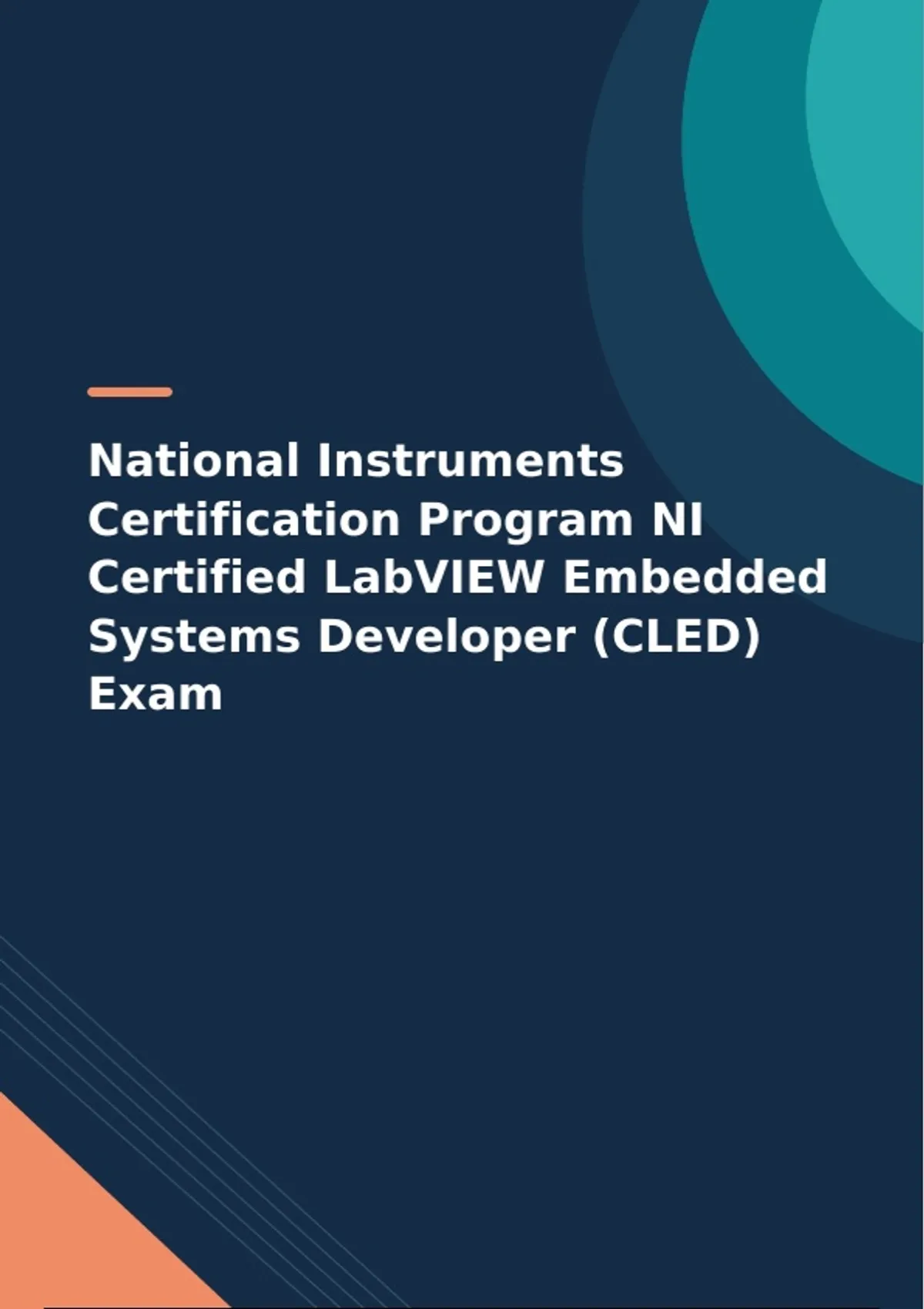 Nationsl Instruments National Instruments Certification NI Certified LabVIEW Embedded ...