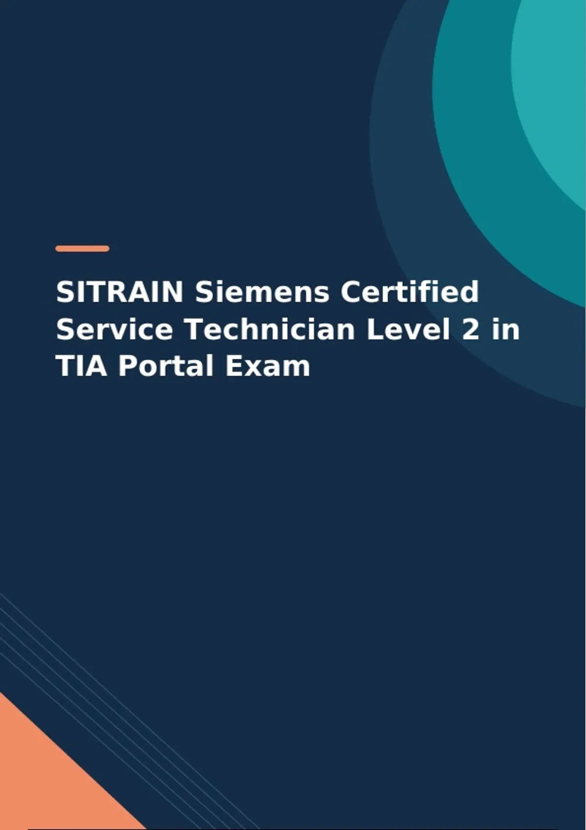 Student Porta Examples SITRAIN Siemens Certified Service Technician Level 2 in TIA Portal Exam ...