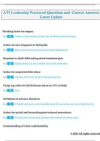 ATI Leadership Proctored Exam &vert; Practice Questions&comma; Correct Answers & Comprehensive Exam Review 2026&sol;2027