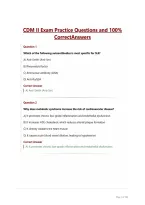 CDM II Exam Practice Questions and 100&percnt; Correct Answers