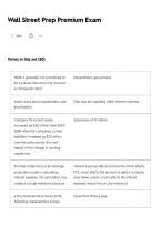 Wall Street Prep Premium Exam&colon; Practice Questions and Answers Study Guide