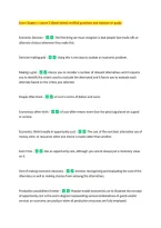 Econ Chapter 1 Lesson 3 &lpar;Book Notes&rpar; verified questions and solution A&plus; grade