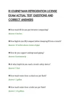 Ri Journeyman Refrigeration License&NewLine;Exam Actual Test Questions And&NewLine;Correct Answers&NewLine;