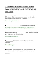 Ri Journeyman Refrigeration License&NewLine;Exam Verified Test Paper Questions And&NewLine;Solutions&NewLine;