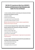 NUR 283 ATI Comprehensive Mock Exam &lpar;2026&sol;2027&rpar;&colon; &NewLine;Questions with Bold Answers & Italic Rationales-Latest &NewLine;Update This Year-Just Released