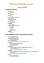 NUR 425 Complex Care Exam 1 Review &vert; Nursing Practice Questions&comma; Answers & Comprehensive Study Guide 2026&sol;2027