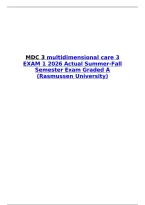 MDC 3 multidimensional care 3 EXAM 1 2026 Actual Summer-Fall Semester Exam Graded A&NewLine;&lpar;Rasmussen University&rpar;&NewLine;