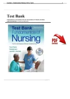 Test Bank For Fundamentals of Nursing&colon; The Art and Science of Person-Centered Care  10 Th Anniversary Editionby Carol R&period; Taylor All Chapters Complete