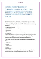 NUR 2063 Pathophysiology Comprehensive Practice Exam