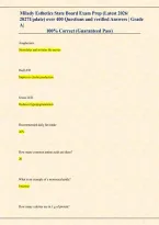 Milady Esthetics State Board Exam Practice Questions and Answers 2026&ndash;2027 &vert; 400&plus; Questions