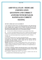 AHIP Final Exam&colon; Medicare Certification Practice Test