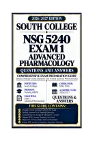 NSG 5240 Exam 1 Advanced Pharmacology Questions And Answers 2026&sol;2027 South College 