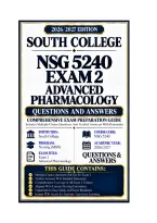 NSG 5240 Exam 2 Advanced Pharmacology Questions And Answers 2026&sol;2027 South College