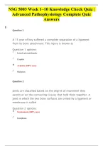 NSG 5003 Advanced Pathophysiology Week 1&ndash;10 Knowledge Check Quiz 2025&ndash;2026&colon; Complete Quiz Questions and Answers