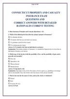 Connecticut Property and Casualty Insurance Exam&colon; Practice Questions