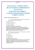 NR 341 Exam 2&colon; Complex Adult Health Nursing Practice Questions