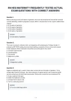 Rn Hesi Maternity Frequently Tested Actual&NewLine;Exam Questions With Correct Answers