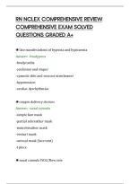 Rn Nclex Comprehensive Review&NewLine;Comprehensive Exam Solved&NewLine;Questions Graded A&plus;