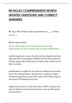 Rn Nclex Comprehensive Review&NewLine;Updated Questions And Correct&NewLine;Answers&NewLine;