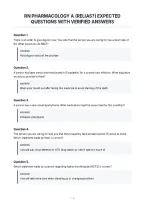 Rn Pharmacology A &lpar;Relias&quest;&rpar; Expected&NewLine;Questions With Verified Answers&NewLine;