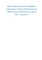 IAHSS Certification Exam Study Guide 2026&sol;2027 &ndash; &NewLine;Complete Practice Test Bank with Rationales for Basic &NewLine;&lpar;CHSO&rpar;&comma; Advanced &lpar;CAHSO&rpar;&comma; Supervisor &lpar;CHSS&rpar; & &NewLine;CHPA &ndash; Guaranteed A&plus;