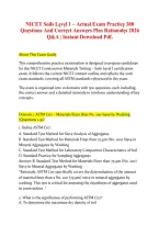 NICET Soils Level 1 Exam 2027 &vert; 300 Questions and Answers &vert; PDF