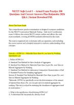 NICET Soils Level 1 Exam 2027 &vert; 300 Questions and Answers &vert; PDF
