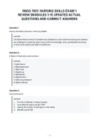 Rnsg 1105&colon; Nursing Skills Exam 1&NewLine;Review &lpar;Modules 1-5&rpar; Updated Actual&NewLine;Questions And Correct Answers&NewLine;
