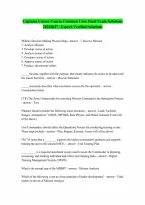 Captains Career Course Common Core Final Exam Latest 20262027 Questions and Answers Solved Exam with correct Answers