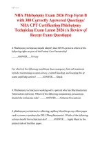 NHA Phlebotomy Exam 2026&ndash;2027 Prep Form B &vert; 300 Questions and Answers &vert; NHA CPT Certification&NewLine;