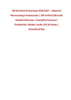 NR 565 Week 8 Final Exam 2026&sol;2027 &ndash; Advanced &NewLine;Pharmacology Fundamentals &vert; 100 Verified Q&A with &NewLine;Detailed Rationales &vert; Examplify Proctored &vert; &NewLine;Chamberlain&comma; Walden&comma; South&comma; GCU & Purdue &vert; &NewLine;Guaranteed Pass 