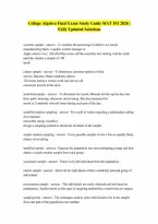 Mat 101 Final Examcollege Algebraactual Questions And Answers 100 Correct2026 Updatestraighterline Exam With Correct Answers