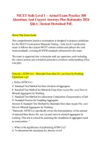 NICET Soils Level 1 Exam 2027 &vert; 300 Questions and Answers &vert; PDF&NewLine;