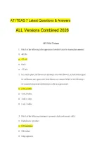 ATI TEAS 7 Exam Prep Questions & Answers 2026 All Versions Study Guide