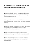 Aic 304 Exam Study Guide Updated Actual&NewLine;Questions And Correct Answers