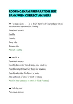 Roofing Exam Preparation Test&NewLine;Bank With Correct Answers&NewLine;