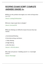 Roofing Exams Script Complete&NewLine;Answers Graded A&plus;