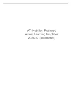 ATI Nutrition Proctored Exam 2026&sol;2027 &vert; Active Learning Templates & Study Guide &lpar;AKI&comma; Diverticulitis&comma; Basic Concepts&rpar;