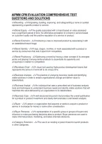 Aipmm Cpm Evaluation Comprehensive Test&NewLine;Questions And Solutions
