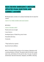 Rosh Review Emergency Medicine&NewLine;Updated Exam Questions And&NewLine;Correct Answers