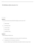 FIN 300 Midterm  Exam Pool with Professor Yi Feng &vert; 91 Questions and Answers &vert; 2026&sol;2027 Exam Review &vert; 100&percnt; Correct  &ndash; Toronto Metropolitan University &lpar;TMU&rpar;&period;