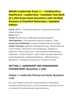 NR446 Leadership Exam 1 &mdash; Collaborative Healthcare &sol; Leadership &vert; Complete Test Bank of 1&comma;050 Exam-Style Questions with Verified Answers & Detailed Rationales &vert; Updated Edition&NewLine;Course&colon; NR446 &mdash; Collaborative Healthcare &sol; Leadership &lpar;Chamberlain College of