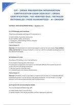 Cpi - Crisis Prevention Intervention Certification Exam 2026&sol;2027 &vert; Crisis Certification &vert; 100 Verified Q&A &vert; Detailed Rationales &vert; Pass Guaranteed &ndash; A&plus; Graded