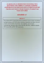 Alabama Hvac Journeyman Exam Practice Questions And Correct Answers &lpar;Verified Answers&rpar; Plus Rationales&vert; Instant Download