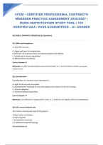 Cpcm - Certified Professional Contracts Manager Practice Assessment 2026&sol;2027 &vert; Ncma Certification Study Tool &vert; 100 Verified Q&A &vert; Pass Guaranteed &ndash; A&plus; Graded